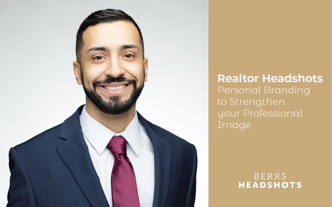 Professional realtor headshot by Berks Headshots.