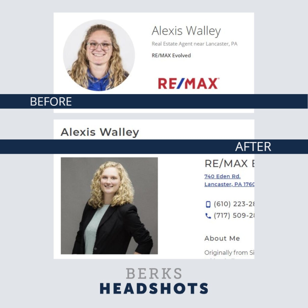 Before and After Social Profile Headshot for Realtor
