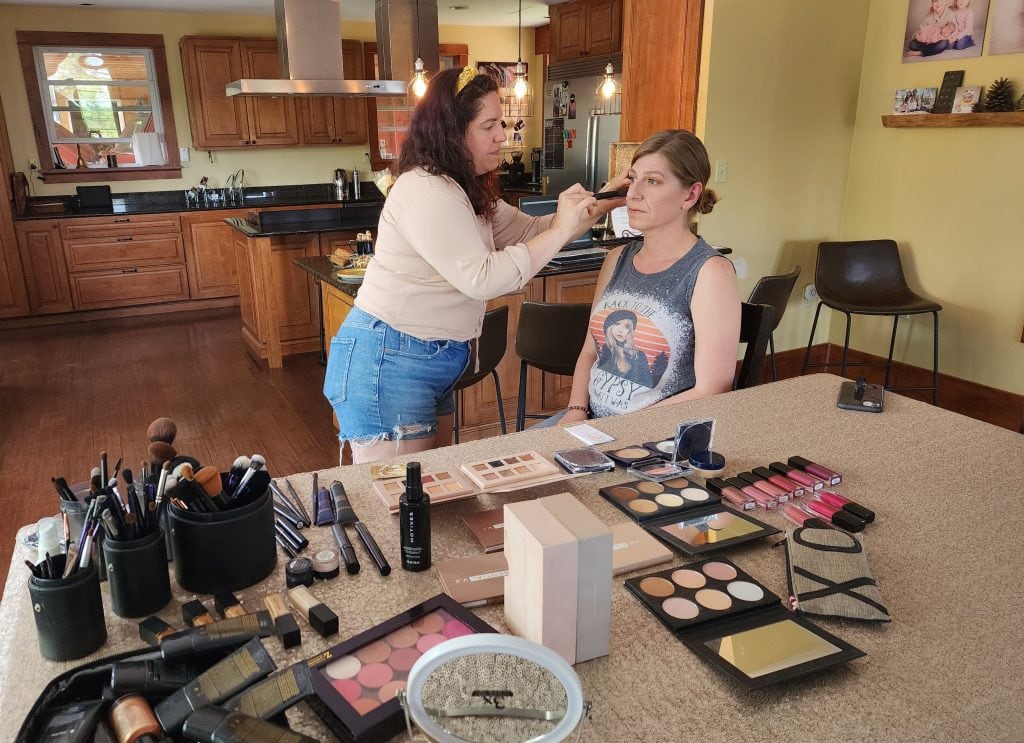 Professional makeup for headshot photo session