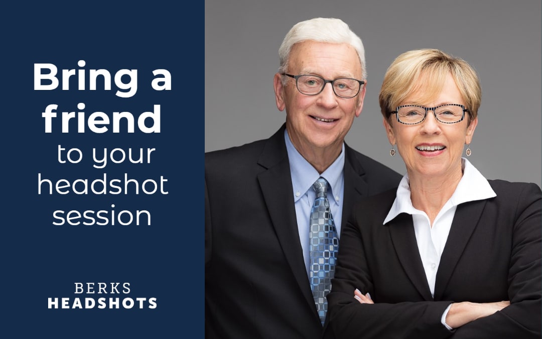 Bring a friend to your headshot photo session!
