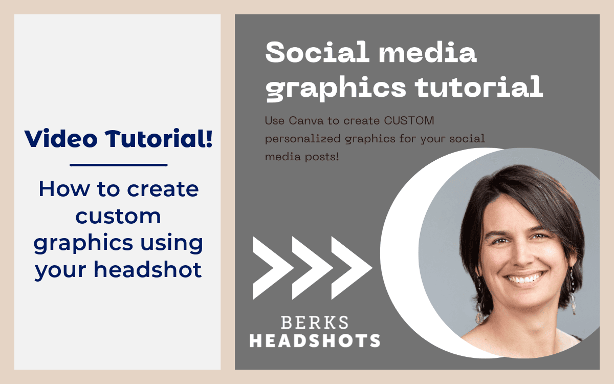 Follow along with our video tutorial to create custom graphics using your headshot in Canva