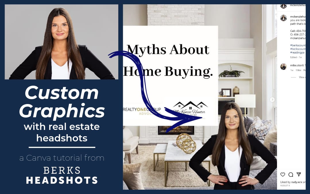 Using your headshot in custom social graphics to market your real estate business is easy with our tutorial!