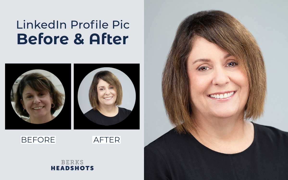 LinkedIn Profile Picture before and after professional headshot