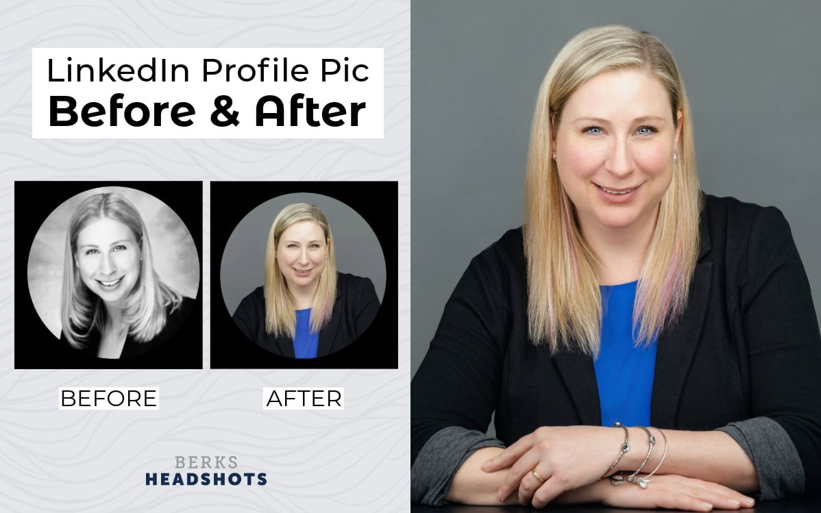 LinkedIn Profile Photo Update before and after