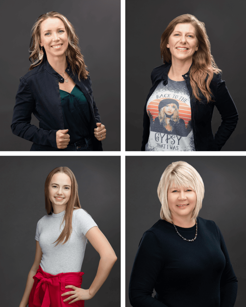 Coordinated, professional headshots for Massage and Wellness Co introduce their team on their website and social media.