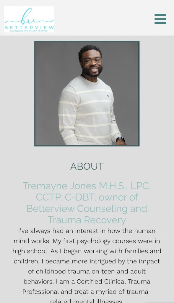 Therapists headshots in use on Betterview's website